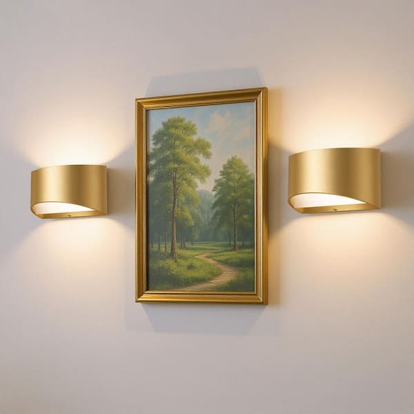 2-Pack Lantern Indoor Wall Sconce Champagne Gold Metal G9 Wall Light Decorative Hallway Bedroom Living Room Fixture