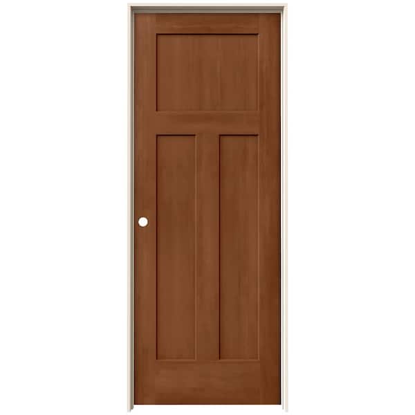 24 in. x 80 in. Craftsman Hazelnut Stain Right-Hand Molded Composite Single Prehung Interior Door