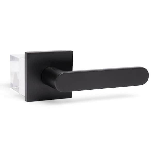 McBowery Chrystie Matte Black Hall/Closet Modern Door Handle (Passage - Left Hand)