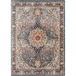 Rey Navy 9 ft. x 12 ft. Indoor Area Rug