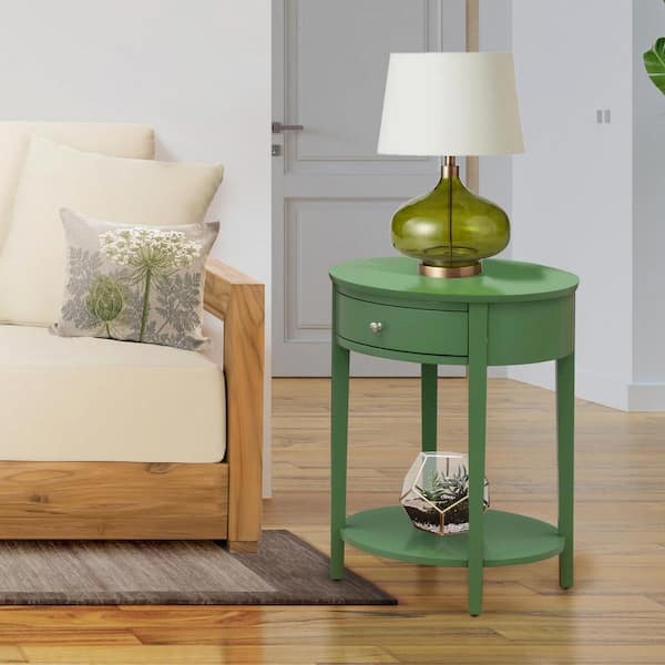 HOME IMPORTS EMPORIUM Clover Green Finish 1-Drawer Nightstand