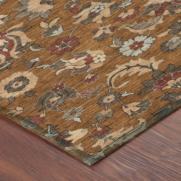 Chantille Machine Washable Indoor/Outdoor Abstract ACN2473 Paprika 5 ft. x 7 ft. 6 in. Area Rug