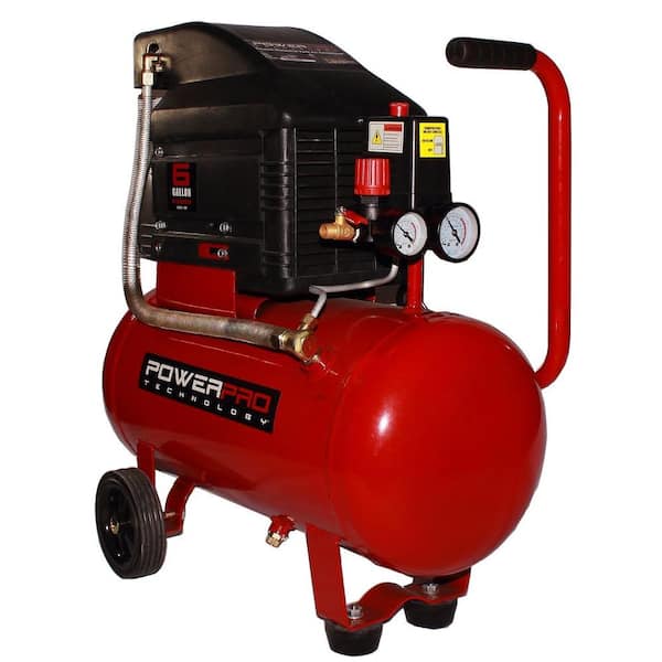Power Pro Technology 6 Gal. Portable Electric Horizontal Air Compressor