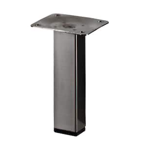 3.9 in. Stainless Steel Square Table Leg Set (Set of 4)