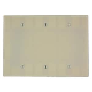 Ivory 3-Gang Blank Plate Wall Plate (1-Pack)
