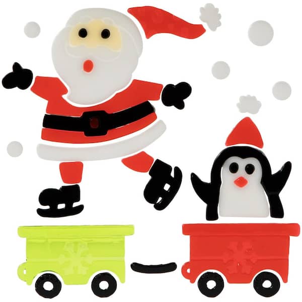 Northlight Set of 6 Double Sided Christmas Gel Window Clings