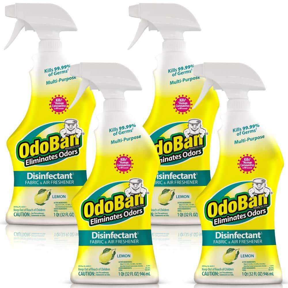 OdoBan 32 oz. Lemon Multi-Purpose Disinfectant and Odor Eliminator ...