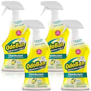32 oz. Lemon Multi-Purpose Disinfectant and Odor Eliminator, Fabric Freshener and Mold Control Spray (4-Pack)