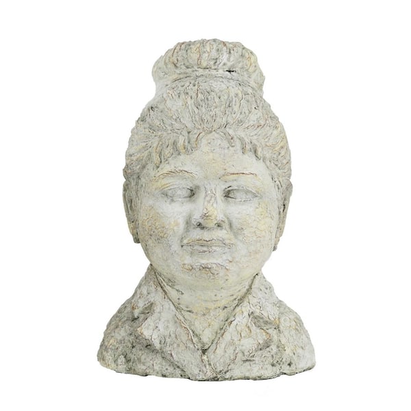 White Cement Garden Statue