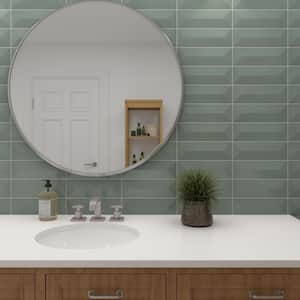 LuxeCraft Chronos Glossy 4-1/4 in. x 12-7/8 in. Glazed Ceramic Wave Crest Wall Tile (501 sq. ft./Pallet)