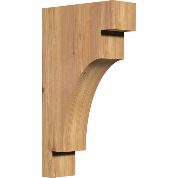 Ekena Millwork 3-1/2 in. x 10 in. x 18 in. Western Red Cedar Mediterranean Smooth Corbel