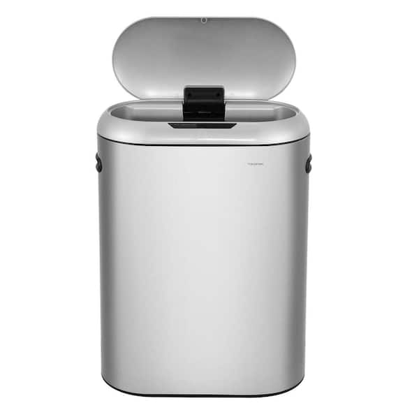 Platinum 13 Gallons Steel Motion Sensor Trash Can