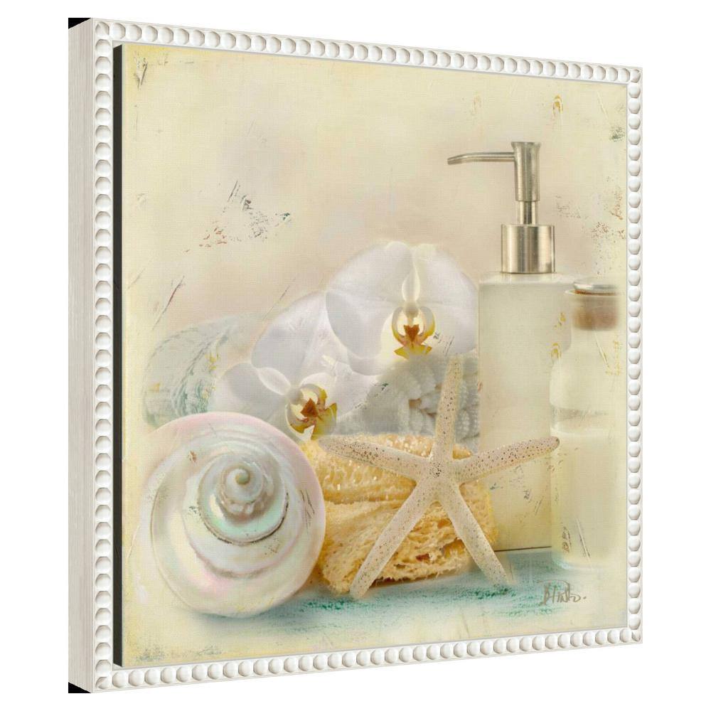 Beaded White Framed Nautical Still Life Canvas Print