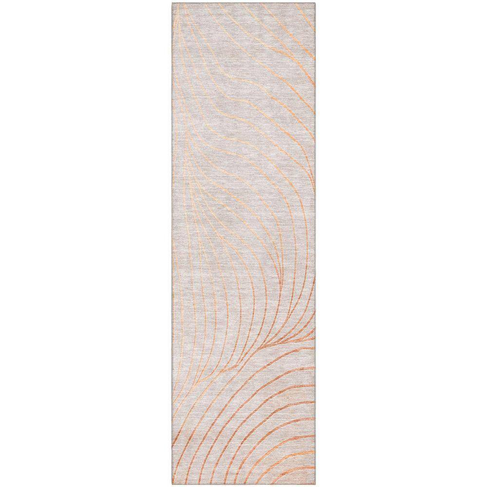 Addison Rugs Mayfield Premium Machine Washable Abstract AMF2107 Copper ...