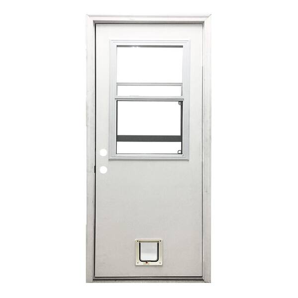 Steves & Sons 32 in. x 80 in. Classic Clear Vented Half Steves & Sons 32 in. x 80 in. Classic Clear Vented Half
