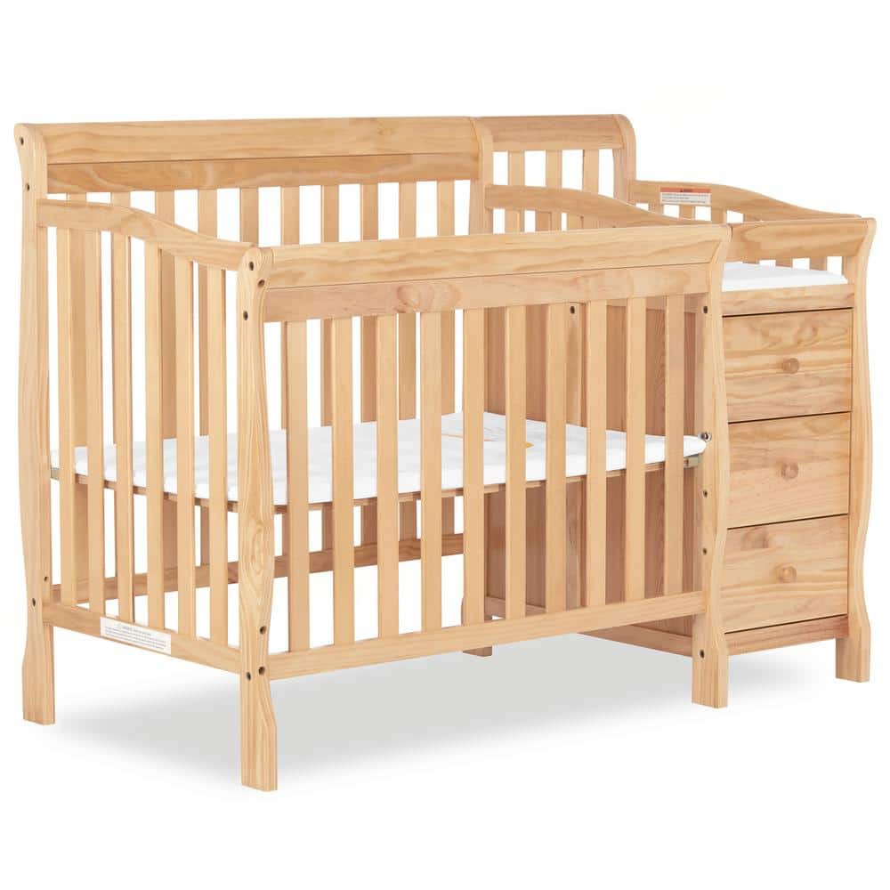 Dream On Me Jayden 4-in-1 Natural Mini Convertible Crib And Changer -  629-N