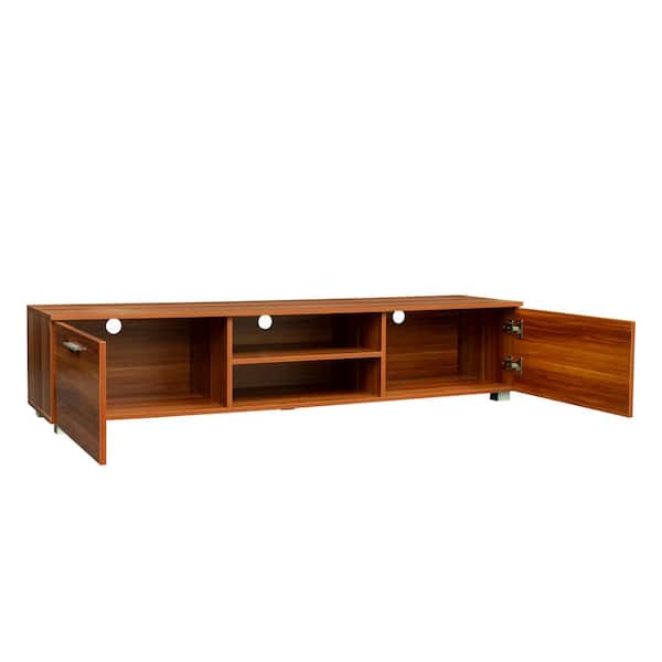 Unbranded 62.99 in. W x 15.75 in. D x 14.17 in. H Bathroom Brown Linen Cabinet