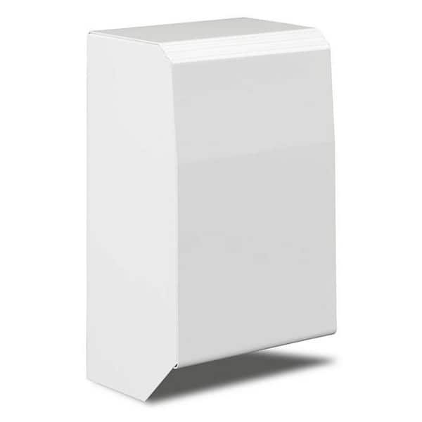 Revital/Line XL 4 in. Left End Cap for Hot Water Baseboard Cover in Bright White