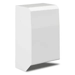 Revital/Line 4 in. Left End Cap for Hot Water Baseboard Cover in Brite White