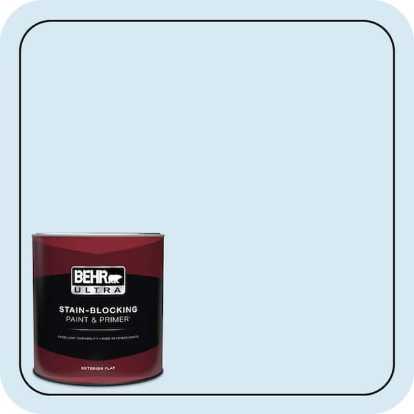 BEHR ULTRA 1 qt. #P500-1 Spacious Skies Flat Exterior Paint & Primer