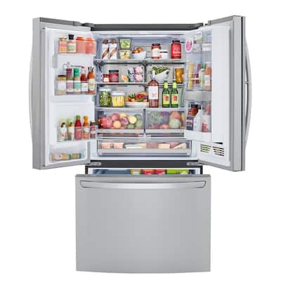29.7 cu. ft. Smart French Door Refrigerator, Door-In-Door, Dual Ice Makers with Craft Ice in PrintProof Stainless Steel