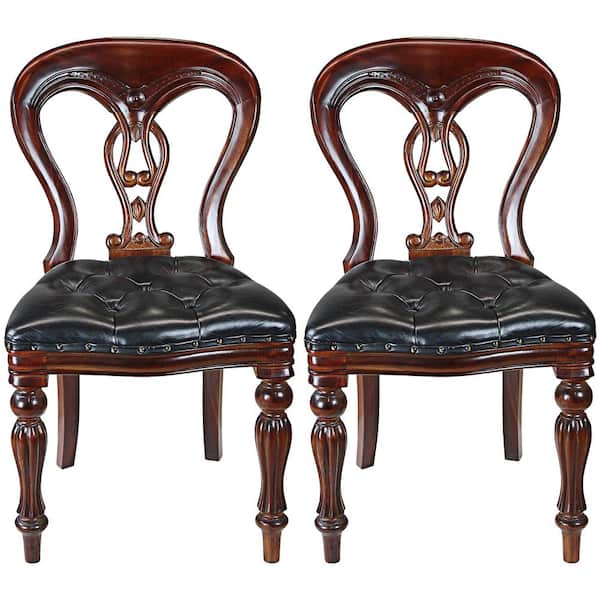 Design Toscano Simsbury Manor Cherry Mahogany Side Chair (Set of 2)