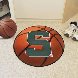 Michigan State Spartans Orange 2 ft. Round Basketball Area Rug