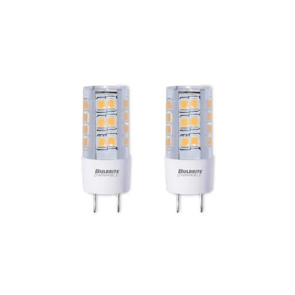35 - Watt Equivalent Warm White Light T4 (GY8) Bi-Pin, Dimmable Clear LED Light Bulb 2700K (2-Pack)