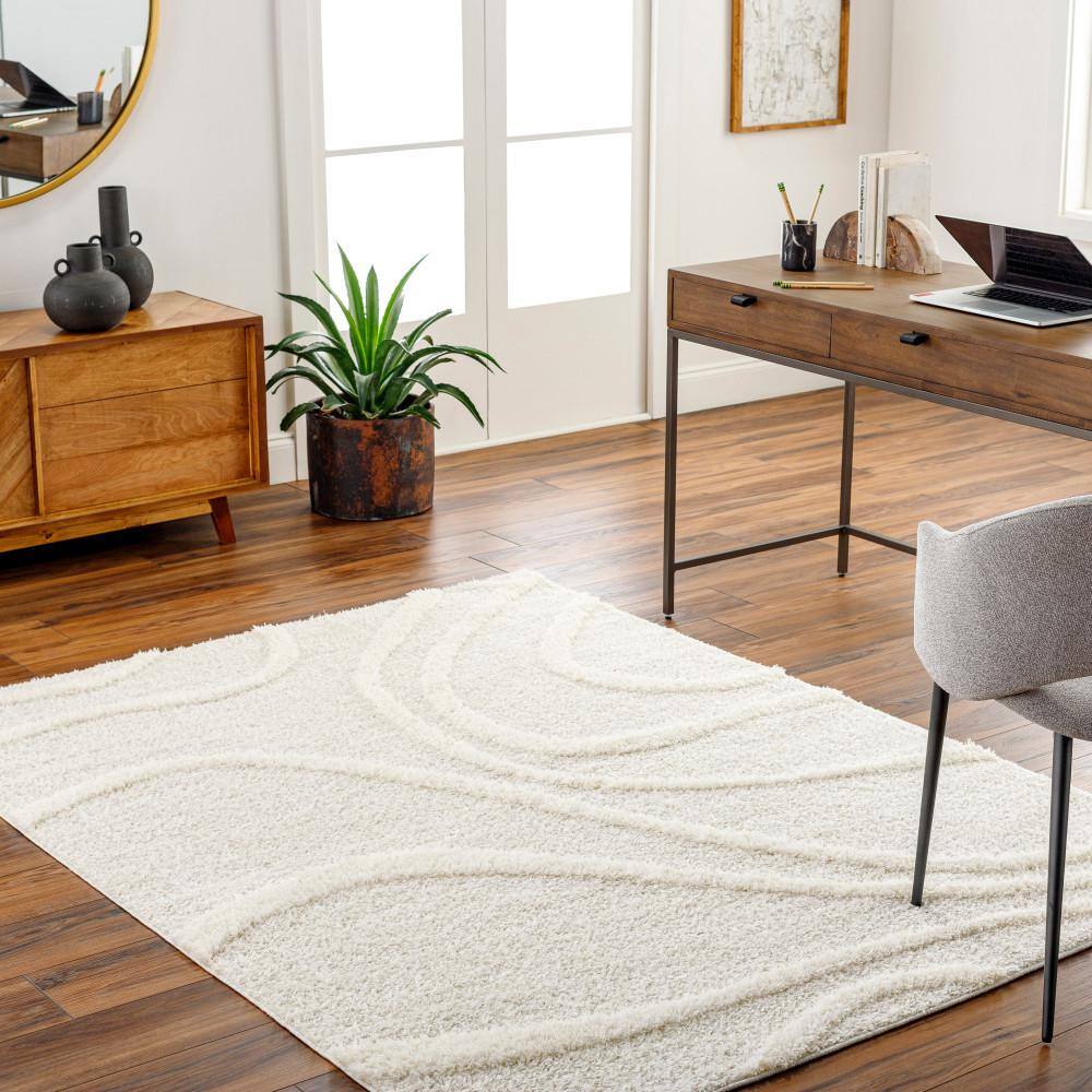Rodos Cream 8 ft. x 10 ft. Abstract Indoor Area Rug - thumbnail 7