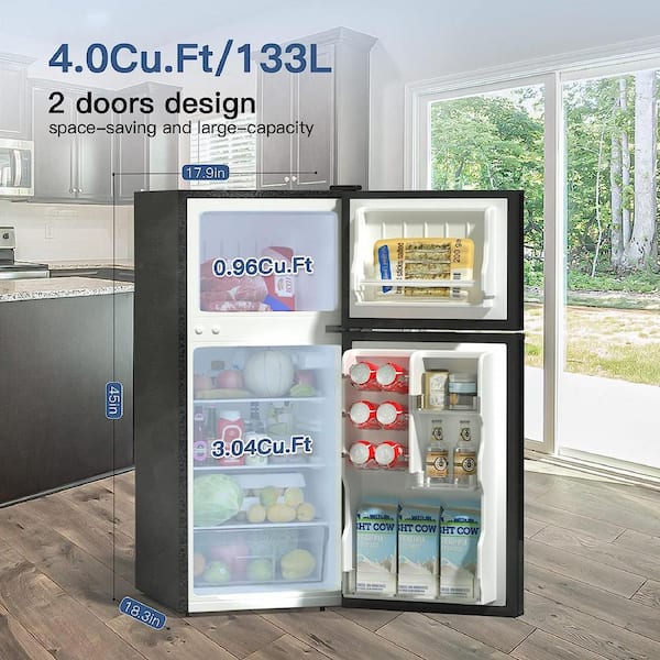 JEREMY CASS 4.0 cu.ft. Mini Refrigerator in Silver with Freezer, 5