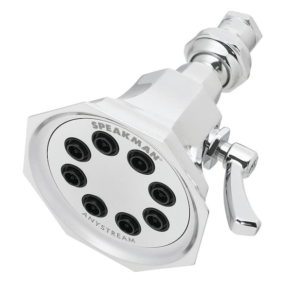Speakman 3-Spray 4.1 in. Single Wall Mount Fixed Adjustable Shower Head in Polished Chrome