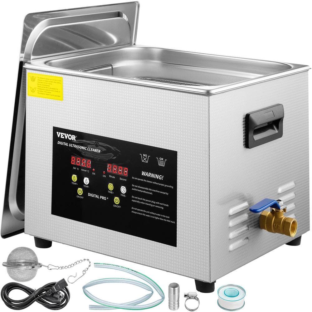 6l Ultrasonic Cleaner With Heater Timer Knob Control Solution Lab Water  Drain