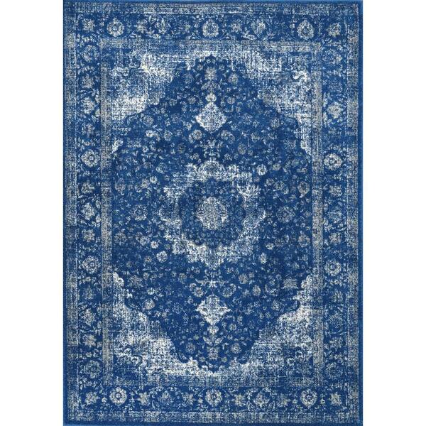 nuLOOM Verona Vintage Persian Dark Blue 5 ft. x 8 ft. Area Rug