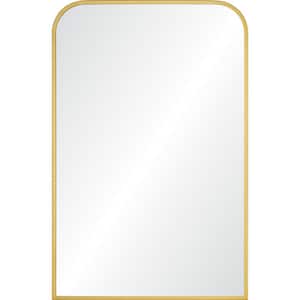 Merry Rectangular Gold Framed Mirror (36 in. H x 24 in. W)