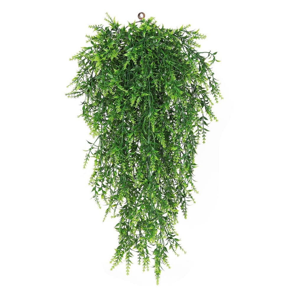 3.54 in. 30.3 in. Green Artificial Lavender Vine 4-Piece UV