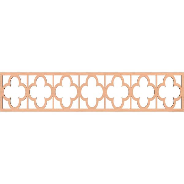Ekena Millwork Woodall Fretwork 0.25 in. D x 46.75 in. W x 10 in. L Alder Wood Panel Moulding