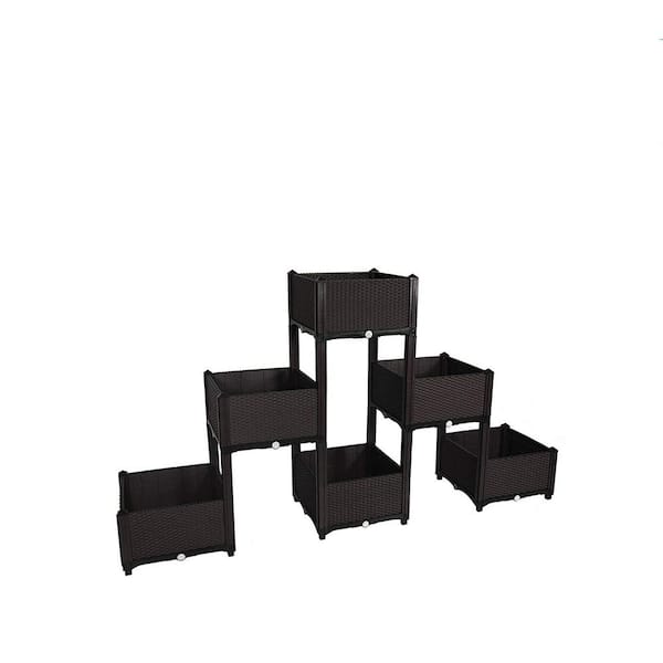 Ejoy DIY Elevated Garden Plastic Vegetable and Flower Planter Box Kit