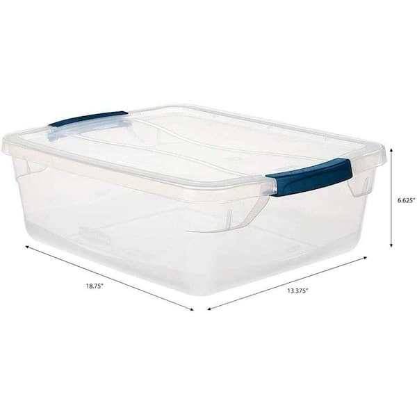 Rubbermaid 6 Qt Clear Plastic Indoor Storage Tub Tote Container & Lid, 12  Pack, 1 Piece - Harris Teeter