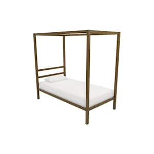 Rory Gold Metal Twin Canopy Bed