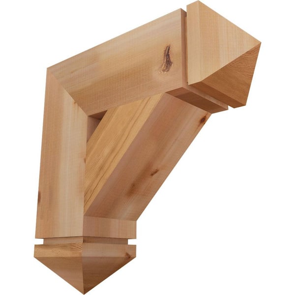 Ekena Millwork 5.5 in. x 20 in. x 20 in. Western Red Cedar Traditional Arts and Crafts Smooth Bracket