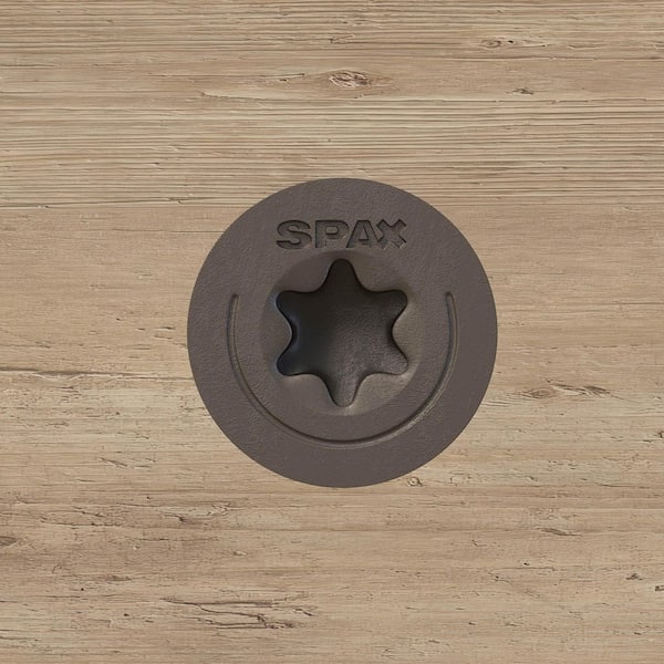 SPAX #8 x 2 in. Tan PowerDrive Exterior T25 T-Star Flat Head