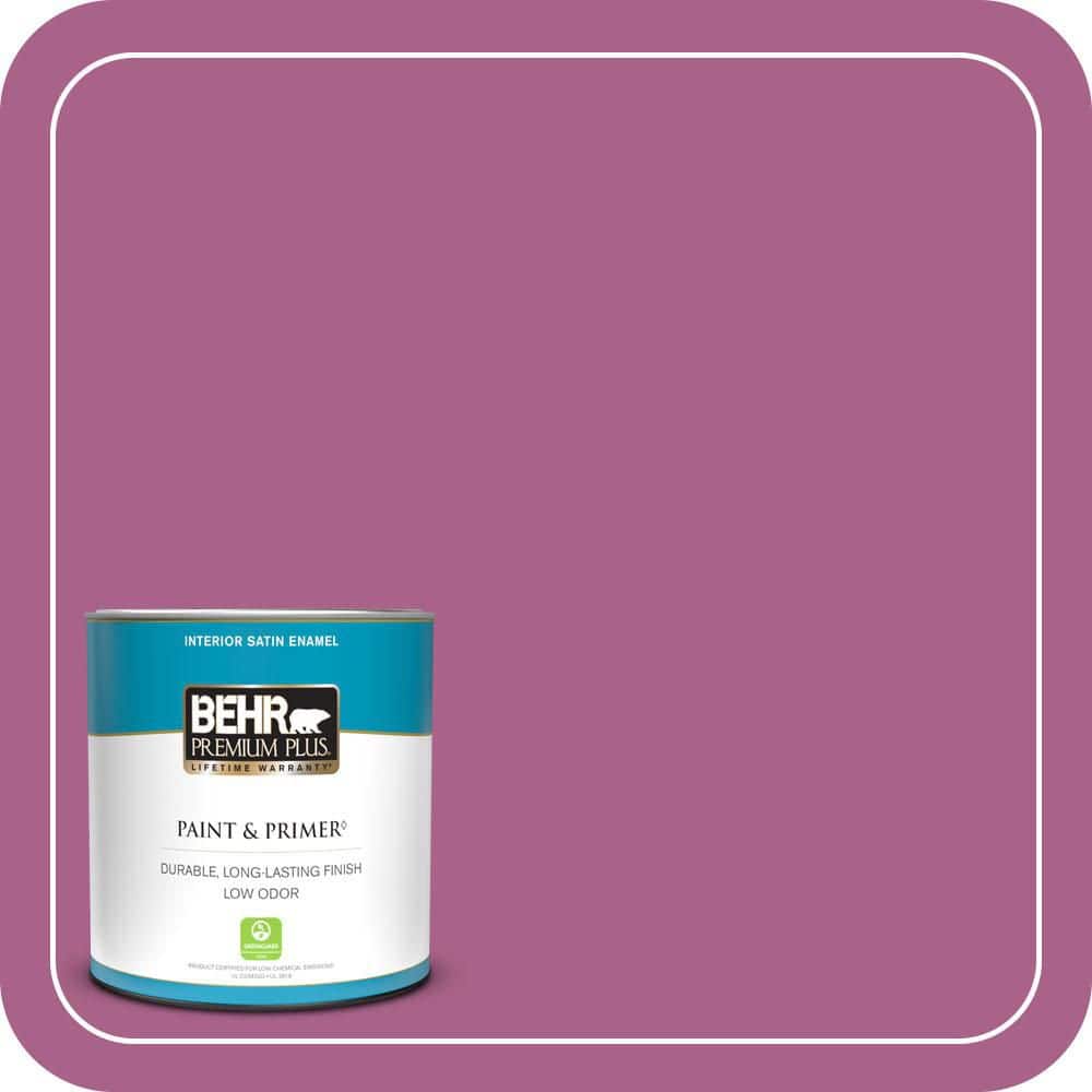 1 qt. #690B-6 Wild Mulberry Satin Enamel Low Odor Interior Paint & Primer price history on PriceWatchPro