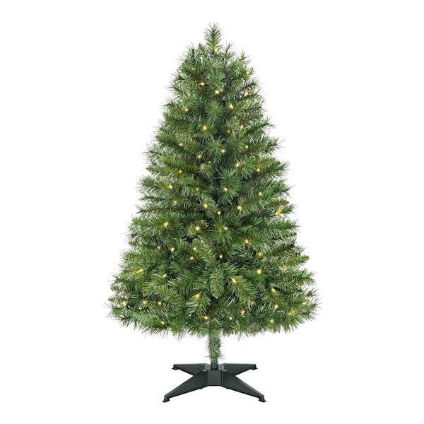 4 ft. Woodtrail Fir LED Pre-Lit Artificial Christmas Tree T8