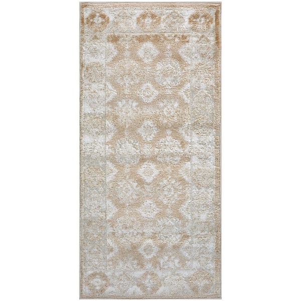 Nourison Dekor Cream Beige 2 ft. x 4 ft. Medallion Traditional Area Rug