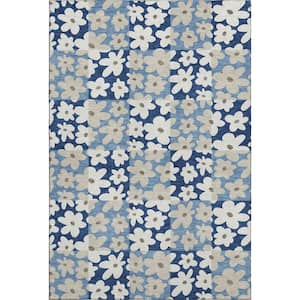 Mayfield Premium Machine Washable Abstract AMF2476 Blue 5 ft. x 7 ft. 6 in. Area Rug
