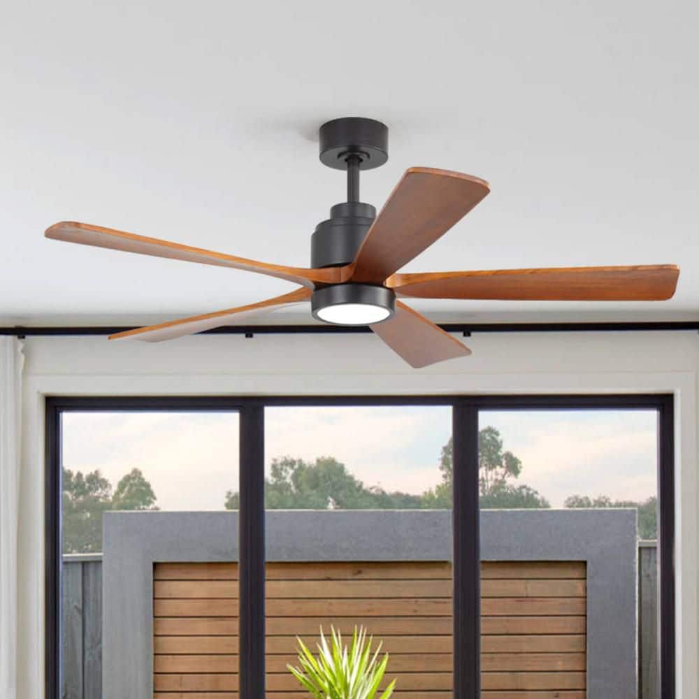 52 in. Brown Ceiling Fans with Lights and Remote Control Indoor Memory Dimmable Light 3 Blades for Bedroom Living Room price history on PriceWatchPro