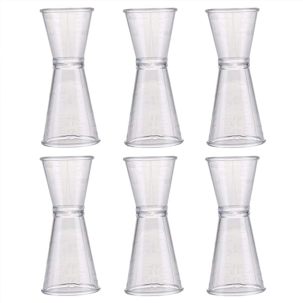 6-Piece Plastic Double-Head Cocktail Jigger Set with 20ml and 40ml Measuring Cups for Precise Drinks price history on PriceWatchPro