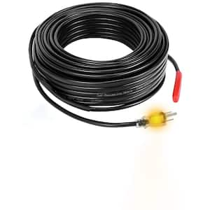 140 ft. Self-Regulating Roof Heating Cable Pipe Deicing Heating Cable Self Regulating Temperature w/ Mounting Buckle