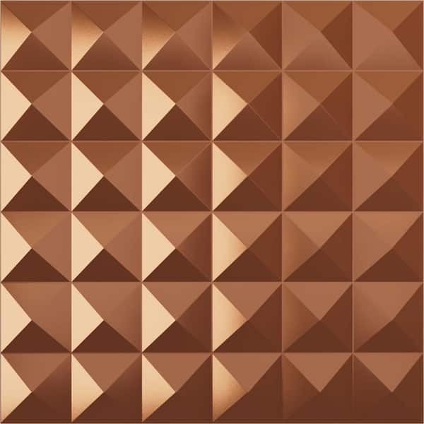 Ekena Millwork 19 5/8 in. x 19 5/8 in. Damon EnduraWall Decorative 3D Wall Panel, Copper (12-Pack for 32.04 Sq. Ft.)