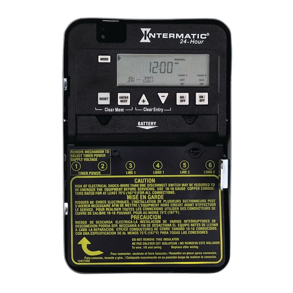 30 Amp 24-Hour 2xSPST 2-Circuit Electronic Time Switch